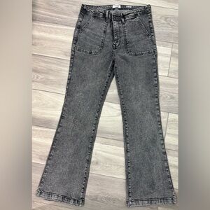 Kensie Vintageluxe Charcoal Flare Jeans